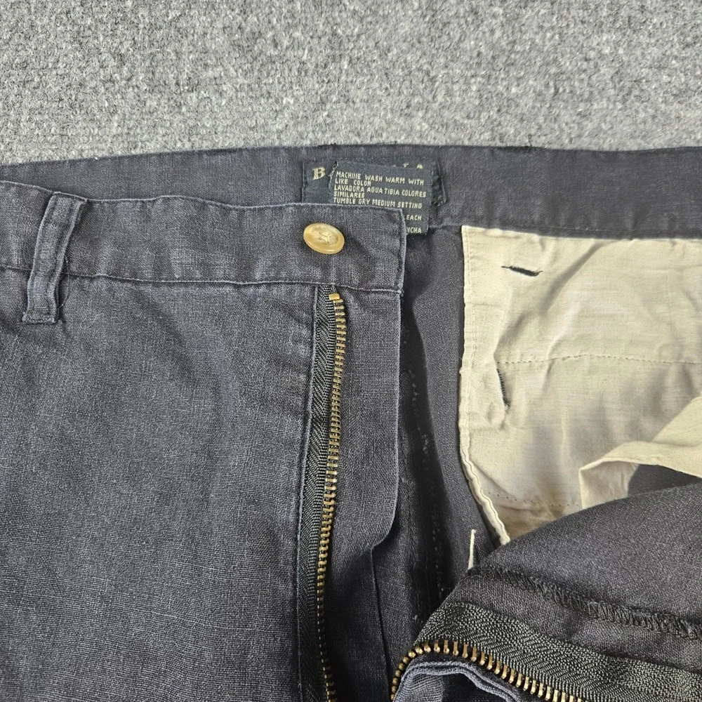 Banana Jack Mens Cargo Shorts Black Ramie Cotton Blend Size 34 Utility‎ Outdoor